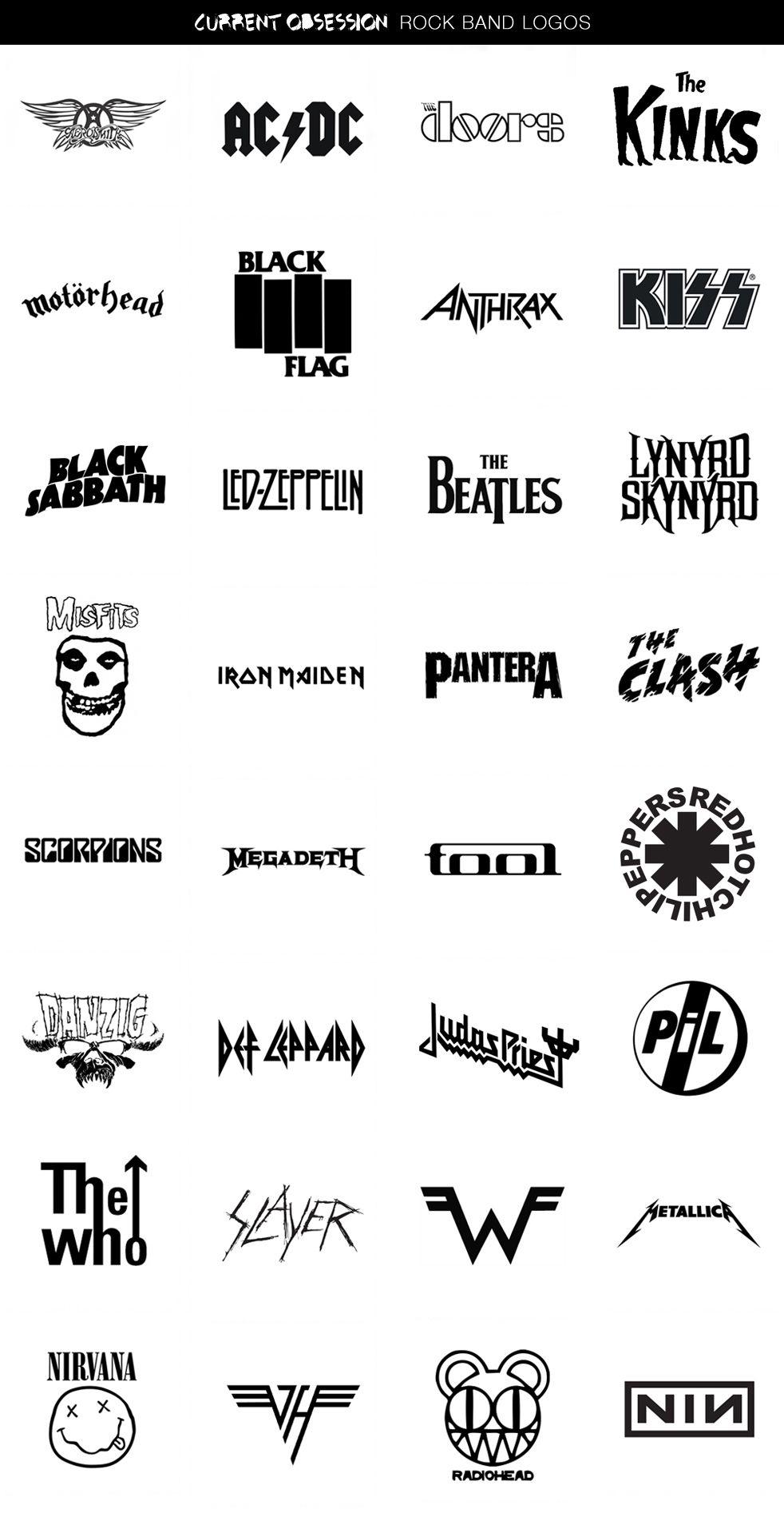 Classic Rock Band Logo - Current Obsession: Rock Band Logos | Cool Material