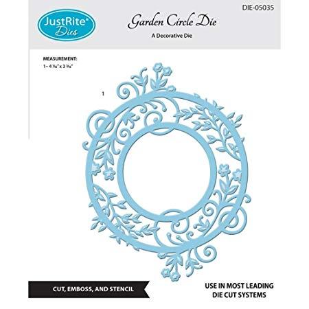 Garden Circle Logo - JustRite Papercraft Justrite Custom Die-Garden Circle: Amazon.co.uk ...