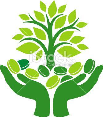 Green Money Logo - Green money tree Royalty Free Clipart Image