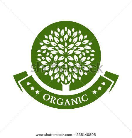 Garden Circle Logo - Green circle tree, vector logo design template. Organic product ...