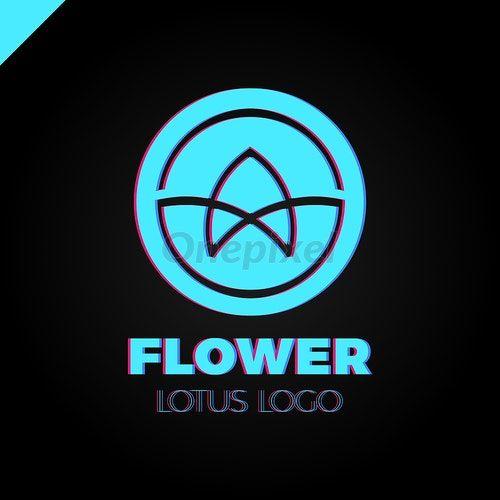 Garden Circle Logo - Flower Logo circle abstract design vector template. Lotus SPA icon ...
