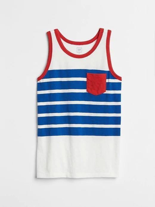 Red White and Blue Clothing Logo - Gap Graphic Logo Tank. Red, White, and Blue Clothes For Kids 2018
