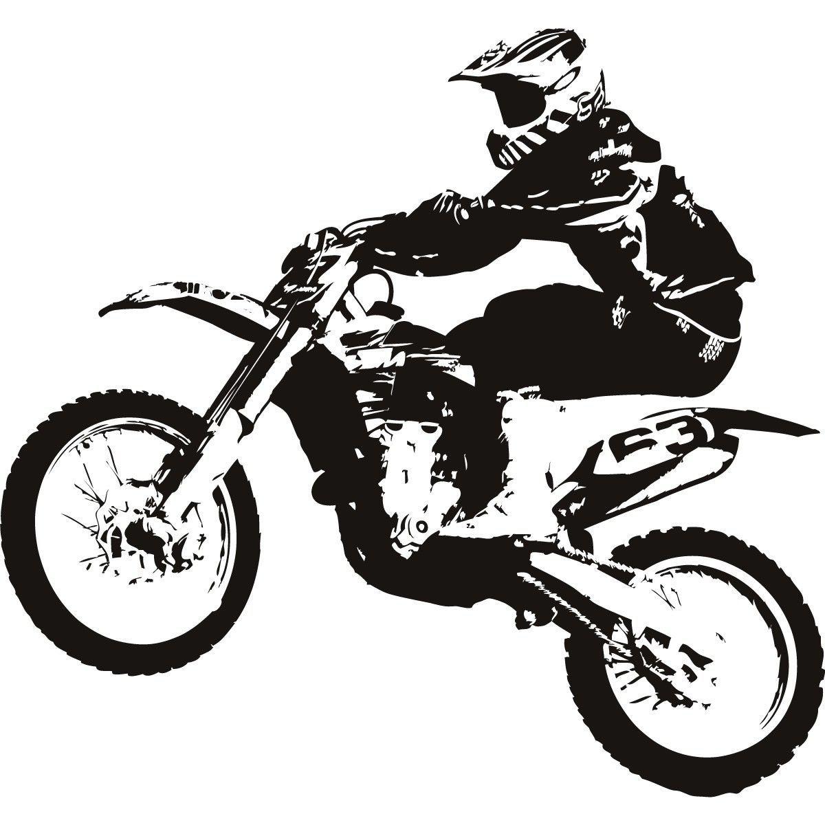Black and White Dirt Bike Logo - Free download Motocross Bike Clipart for your creation. | Motor ...