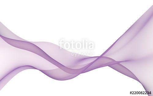 White with Purple Wave Logo - Abstract purple wave. Bright purple ribbon on white background ...