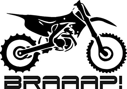 Black and White Dirt Bike Logo - Amazon.com: USTORE Vinyl Sticker Decal Dirt Bike Braaap Motocross ...