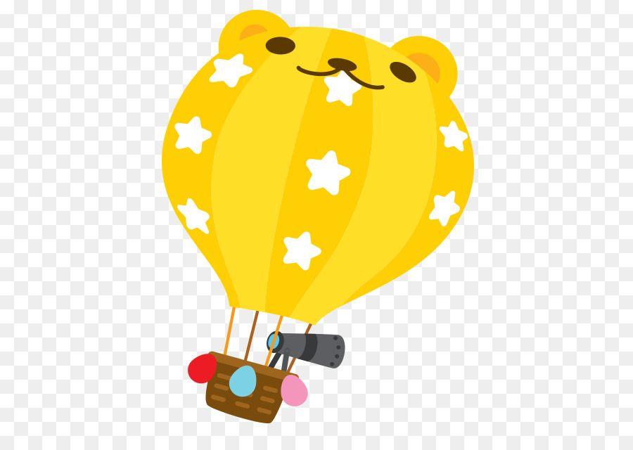 Yellow Bear Logo - Balloon Red Color Clip art - Cartoon yellow bear hot air balloon png ...