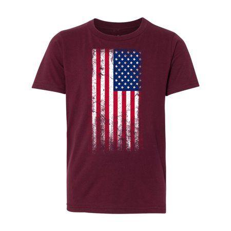 Red White and Blue Clothing Logo - American Flag Red White Blue USA Youth Short Sleeve T-Shirt ...