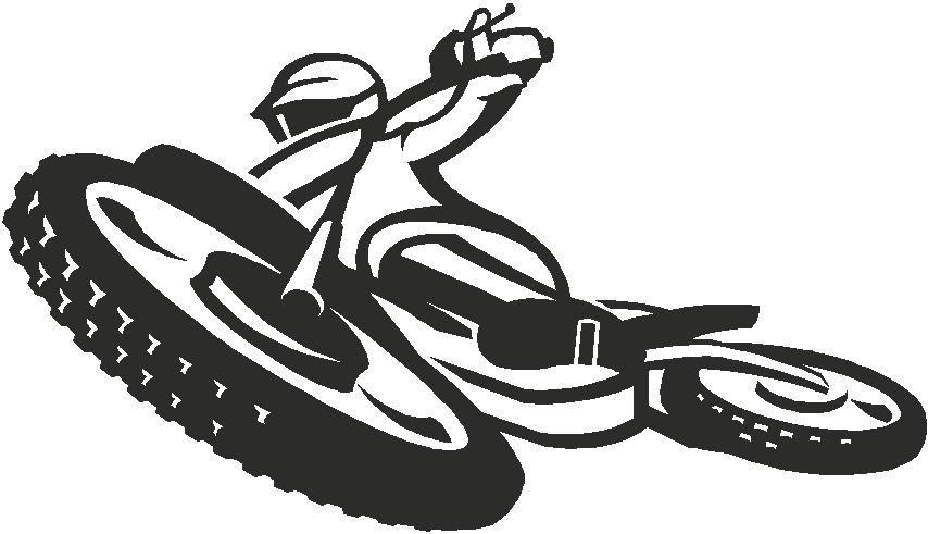 Black and White Dirt Bike Logo - Dirt Bike Rider