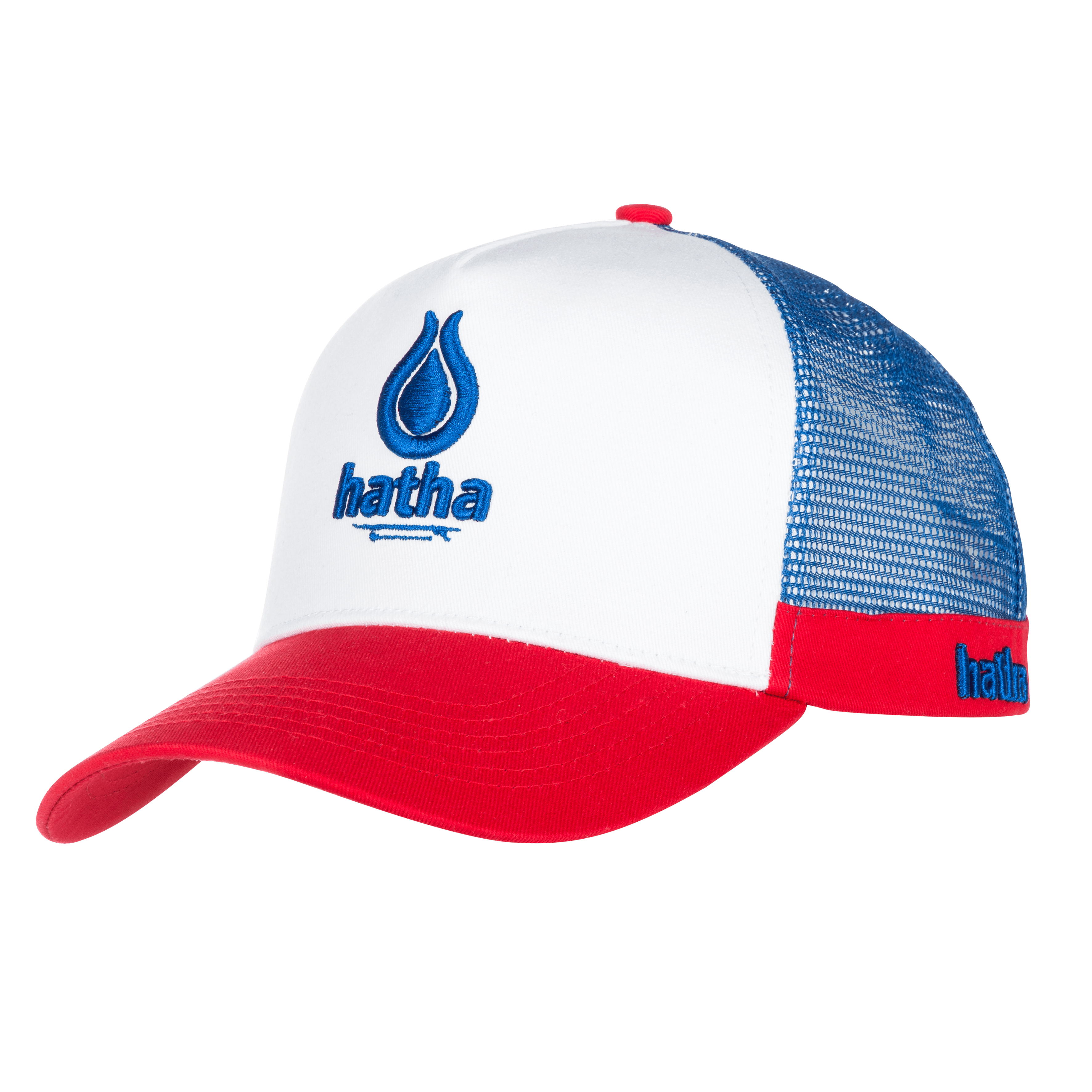 Red White and Blue Clothing Logo - Hatha Trucker Cap - red/white/blue - hathaboards