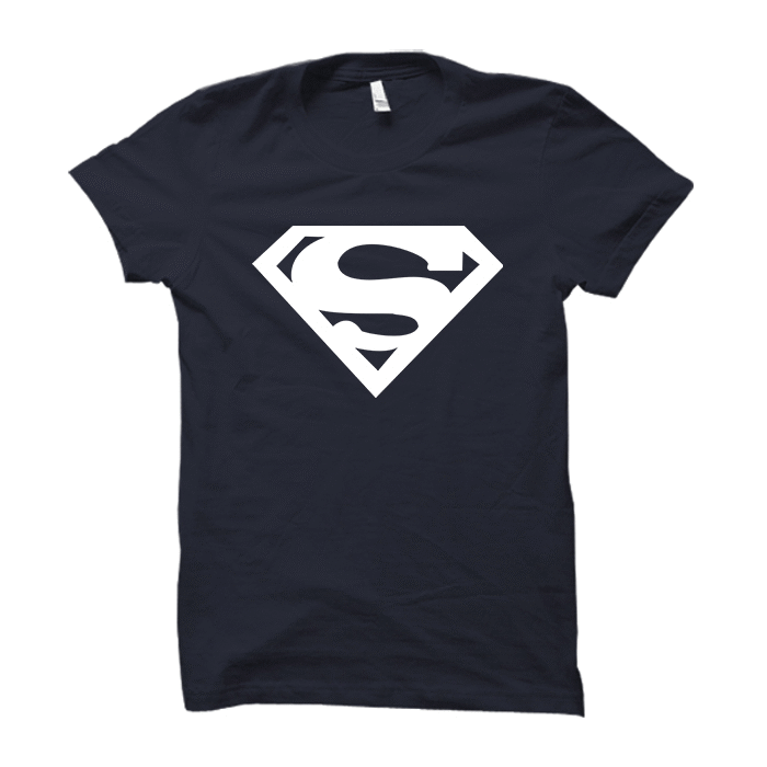 Glow in the Dark Superman Logo - Superman Logo Blue-Half Sleeve (Glow In The Dark) – TeeWink