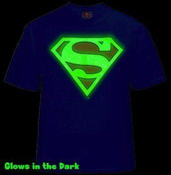 Glow in the Dark Superman Logo - Superman Glow in the Dark Shield Mens T-Shirt (Blue) #40 | Superman ...
