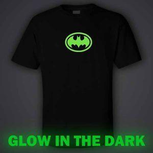 Glow in the Dark Superman Logo - BLACK funny GLOW IN DARK T-shirt BATMAN LOGO - SUPERMAN SUPER HERO ...
