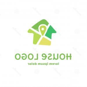 Modern Map Logo - Stock Illustration Logo Design House Map Marker Vector Template