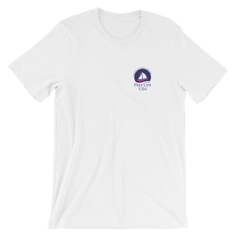 White with Purple Wave Logo - Support our Soldiers - Purple Wave Front and Back Logo Unisex Shirt ...