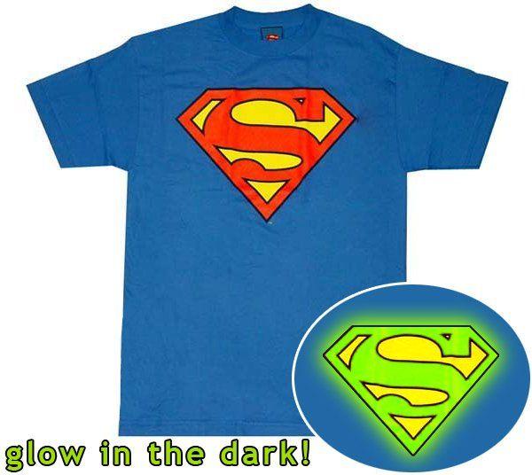 Glow in the Dark Superman Logo - Superman Glow Logo T-Shirt