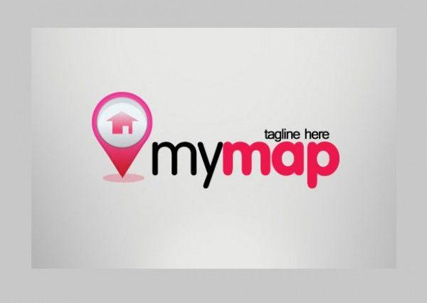 Modern Map Logo - My Map Vector Logo