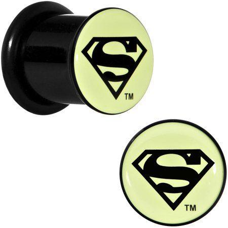 Glow in the Dark Superman Logo - DC - Officially Licensed DC Comics Black Acrylic Glow in the Dark ...