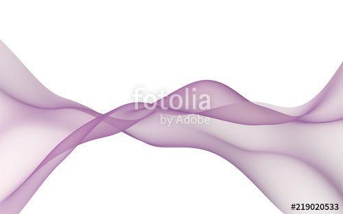 White with Purple Wave Logo - Abstract purple wave. Bright purple ribbon on white background