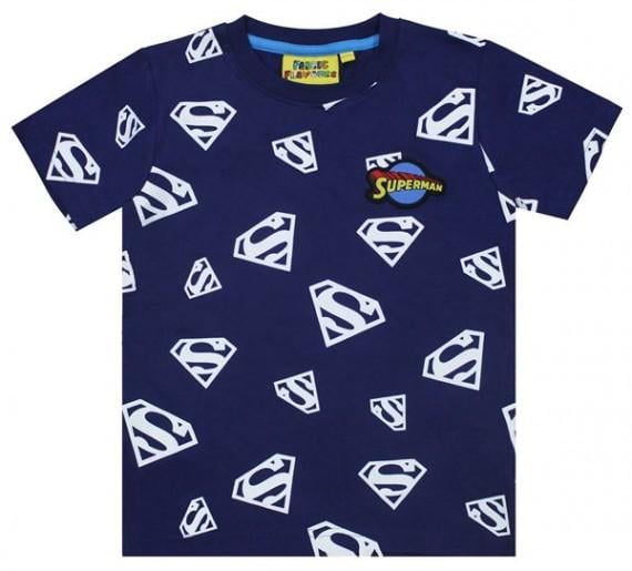 Glow in the Dark Superman Logo - KIDS SUPERMAN GLOW IN THE DARK TEE NAVY
