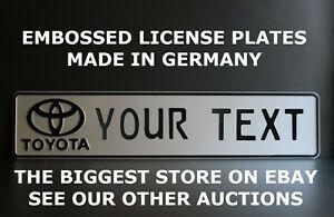 European Store Logo - Toyota Logo Euro European License Plate Number Plate Embossed Alu