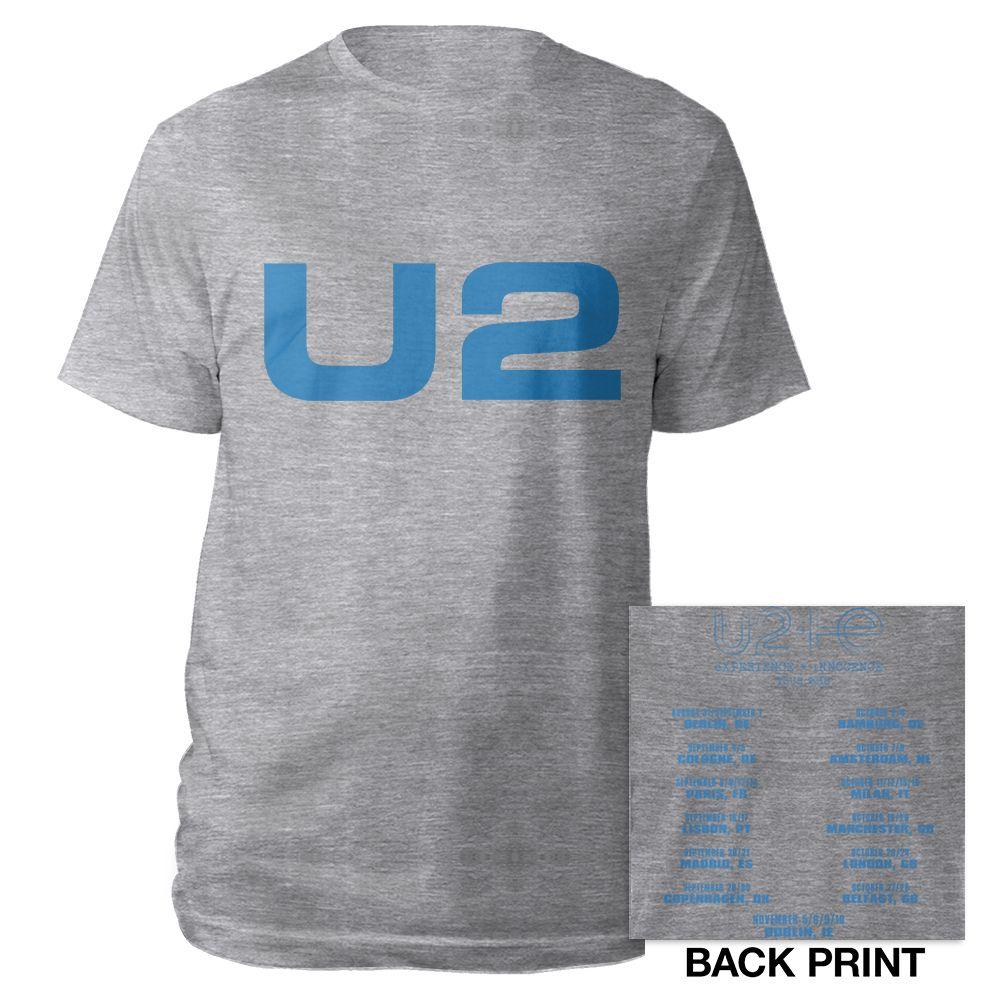 European Store Logo - U2 Official Store. U2 eXPERIENCE + iNNOCENCE European Tour Grey