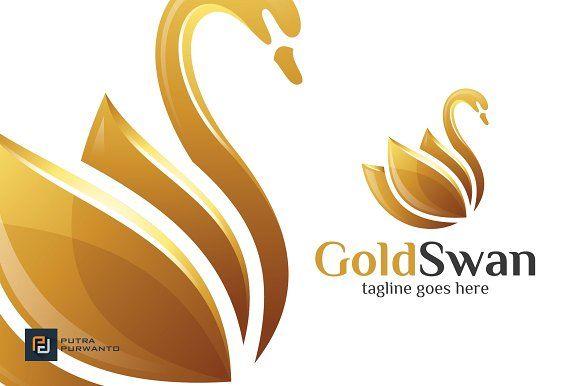 Gold Swan Logo - Gold Swan Template Logo Templates Creative Market