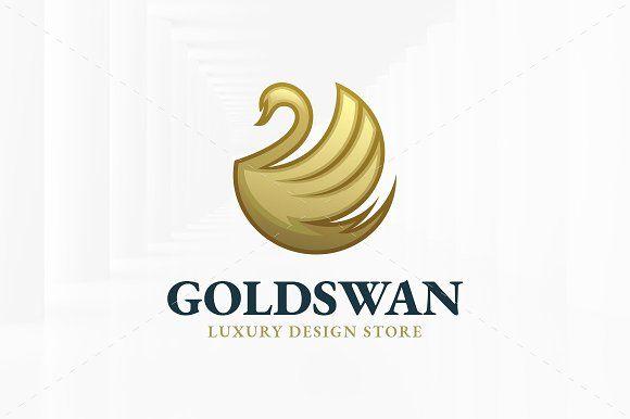 Gold Swan Logo - Gold Swan Logo Template ~ Logo Templates ~ Creative Market
