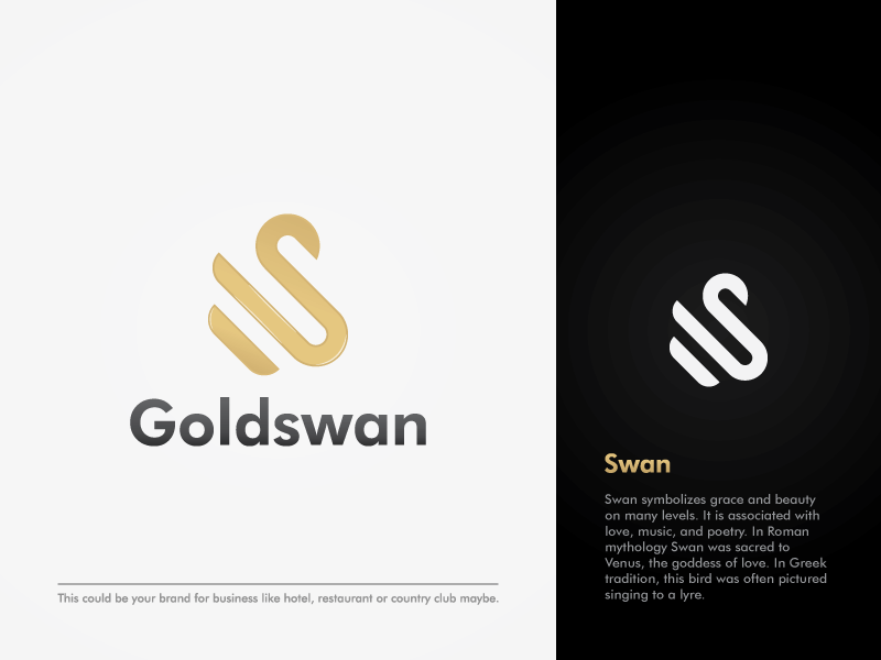 Gold Swan Logo - Golden Swan Logo by Denis Kurtovic | Dribbble | Dribbble