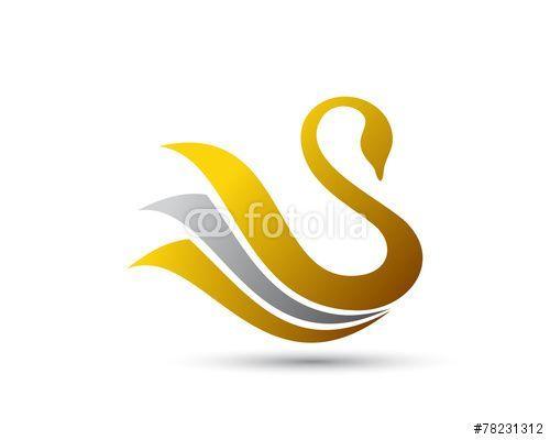 Gold Swan Logo - Vector: Swan Logo Image. LOGO DESIGN. Logo image