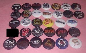Classic Rock Band Logo - Classic Rock Band Logo 1 Pinback Pins Button Magnets Beatles ACDC