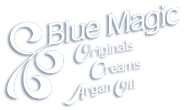 Blue Hair Logo - Blue Magic Hair Care Originals Cremes Organics Argans