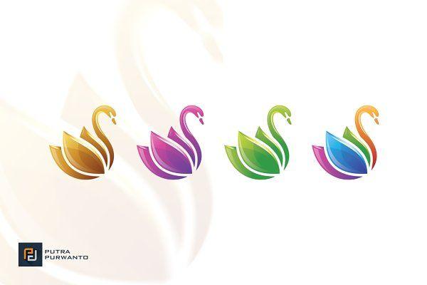 Gold Swan Logo - Gold Swan - Logo Template - Logos | Swan Logos | Pinterest | Swan ...