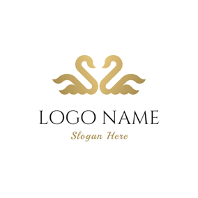 Gold Swan Logo - Free Wedding Logo Designs | DesignEvo Logo Maker
