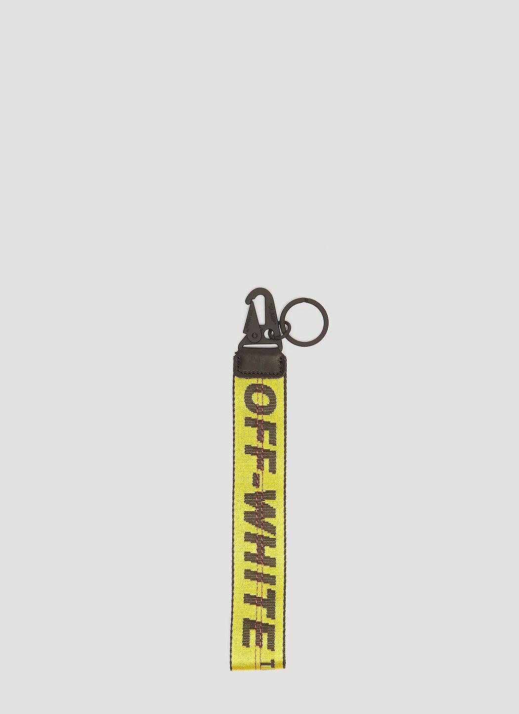 Yellow Off White Background Logo - OFF-WHITE Logo Jacquard Web Key Fob in Yellow. #off-white ...