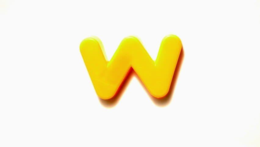 Yellow Off White Background Logo - Yellow letter w lifting off white background in… - Royalty Free Video