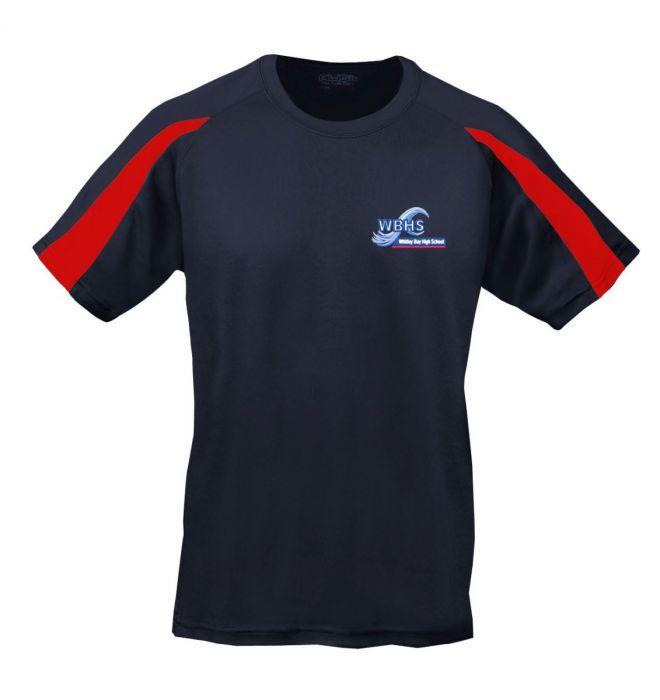 Cool High School Logo - PE Cool T-Shirt - Embroidered with Whitley Bay High School Logo