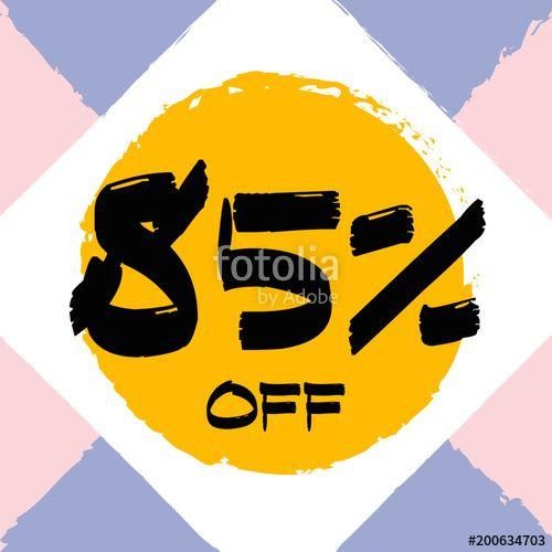 Yellow Off White Background Logo - Vector colorful illustration. Grunge poster with big inscription ...