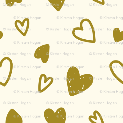 Yellow Off White Background Logo - Valentine's Day Gold Hearts on Off White Background Cute Valentines ...