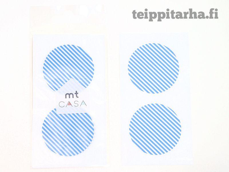 Blue Striped Circles Logo - mt CASA Seal circles, Stripe (thin light blue) - Tapegarden.com
