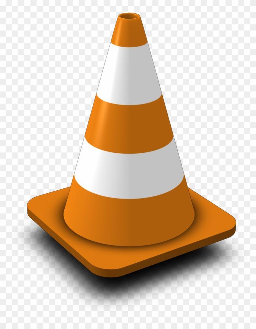 VLC Logo - Orange Cone With Shadow Below It - Vlc Media Player Logo - Free ...