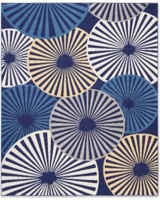 Blue Striped Circles Logo - Don't Miss This Deal on Nourison Grafix Striped Circles 7'10 x 9'10 ...