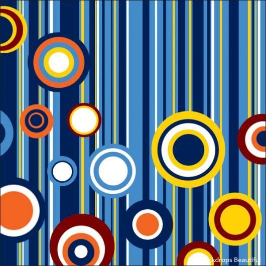 Blue Striped Circles Logo - Backdrops Beautiful | Hand Painted Scenic Backdrop Rentals and Sales