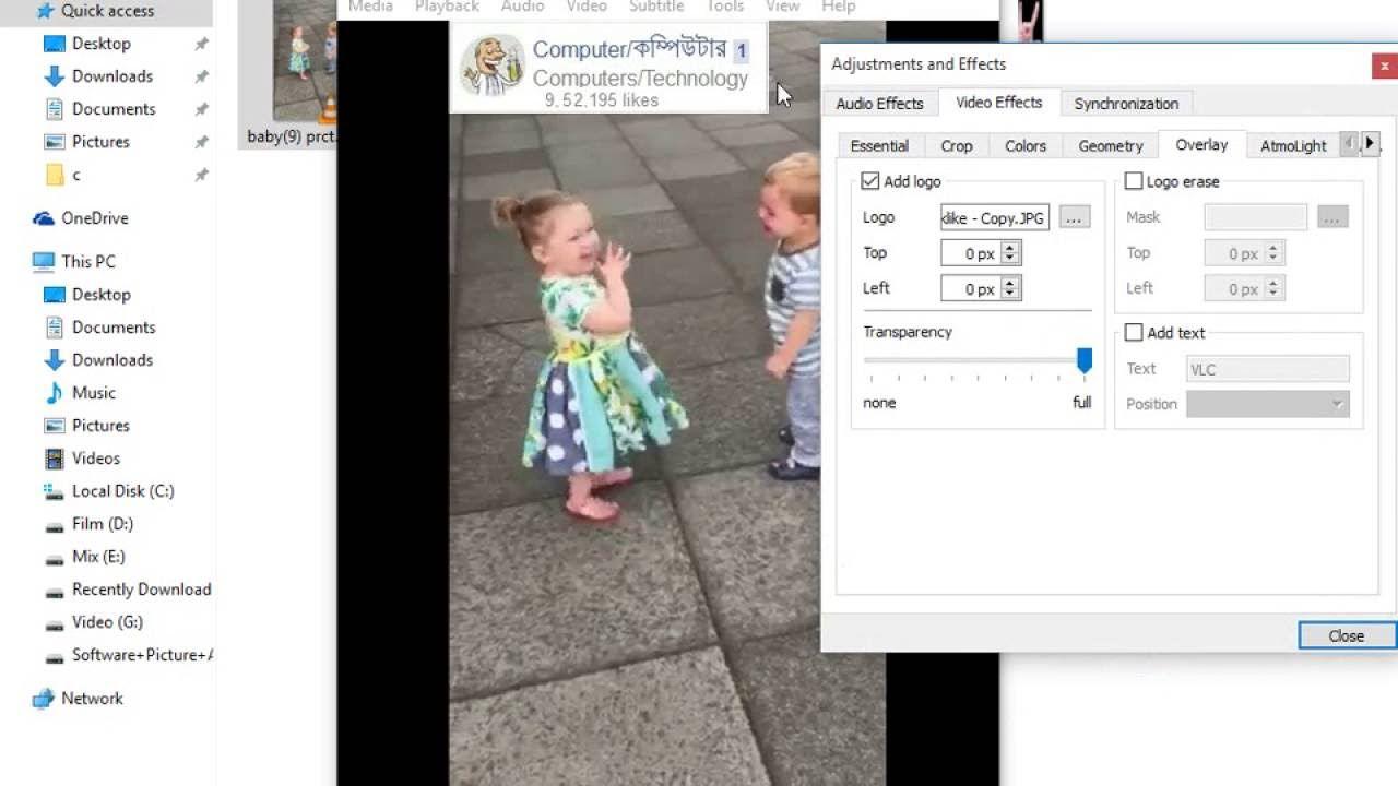 VLC Logo - How To Add Logo & Remove Watermark Using VLC Media Player - YouTube