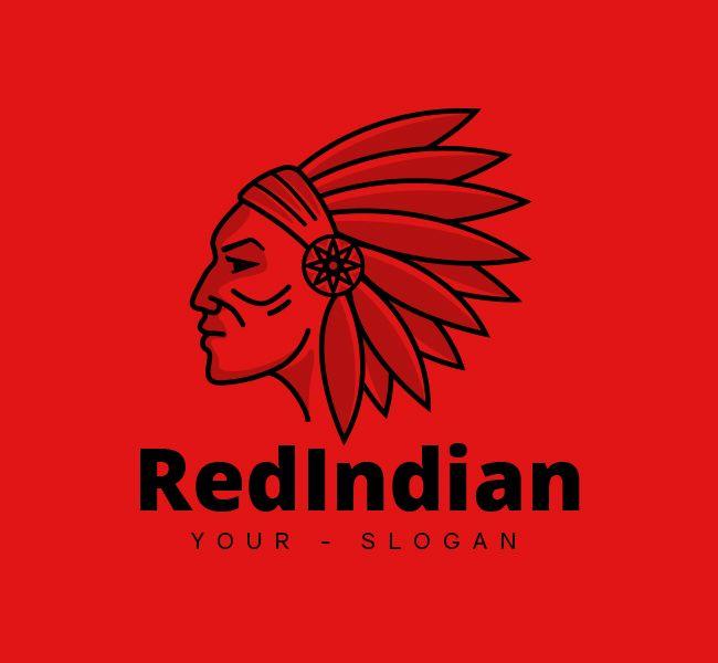 Red Indian Logo - Red Indian Face Logo & Business Card - The Design Love