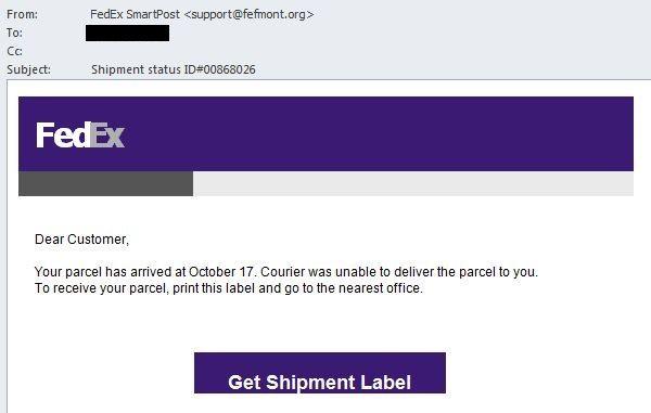 Fake FedEx Logo - Fake FedEx Package Undeliverable Notice Or A Secret Surprise Parcel ...