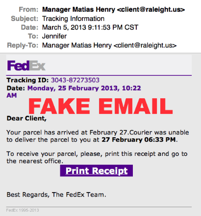 Fake FedEx Logo - Warning Alert: FedEx Email Virus