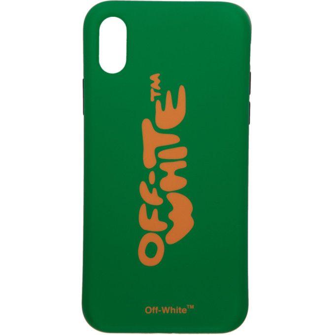 White and Green Phone Logo - Off-White Green Bubble Font Iphone X Case In Green/Orang ...