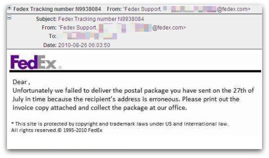 Fake FedEx Logo - Outbreak: Fake Fedex Tracking Number emails carry malware – Naked ...
