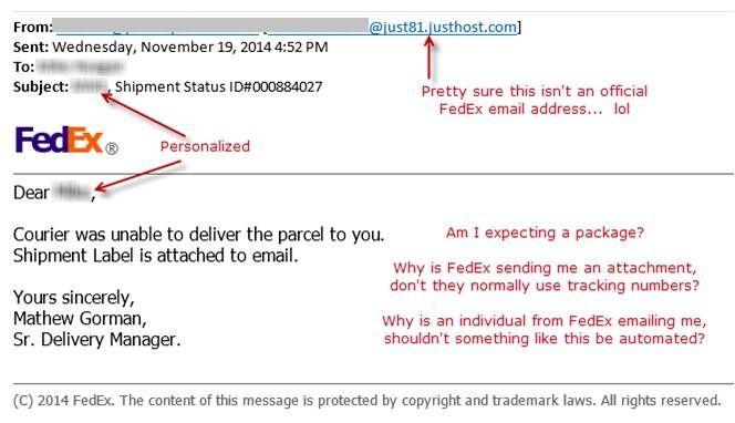 Fake FedEx Logo - Scammers Deliver Malware Using Fake FedEx Message - NASA Federal ...