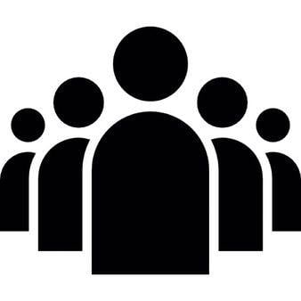 Black and White People Logo - Picture of Many People Icon Black And White